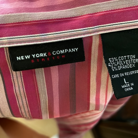 GUC button up New York & Company striped dress shirt - Picture 6 of 6